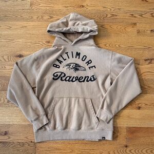 Baltimore Ravens Hoodie Men's Dusted Khaki Pullover Hoodie (Size Small)